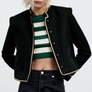 Zara | Black Cropped Blazer